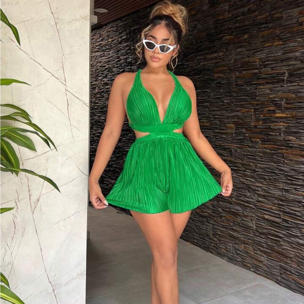 NWOT SHEIN SXY Green Romper